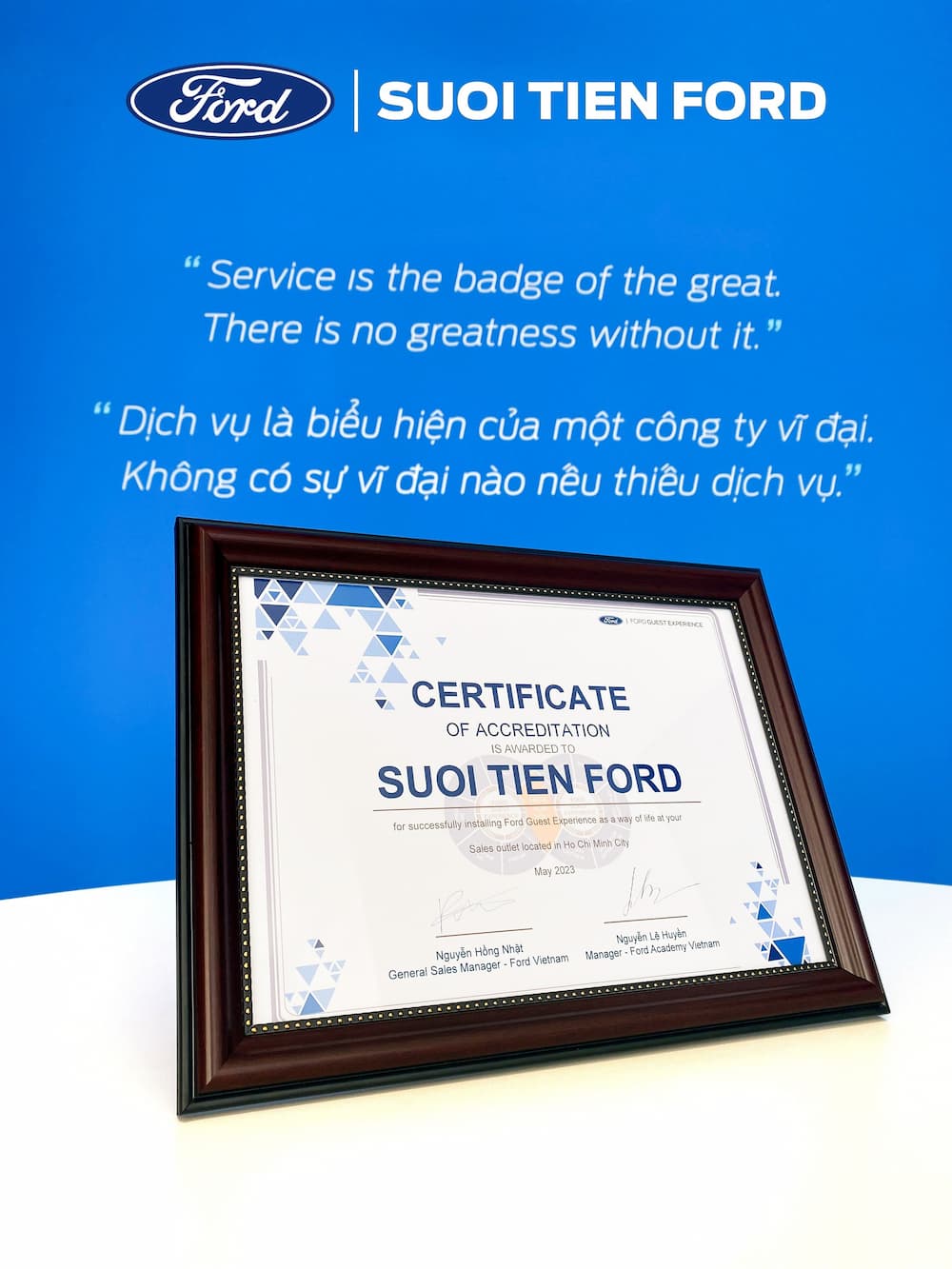 Suối Tiên Ford đã chính thức nhận được chứng nhận FGE 1
