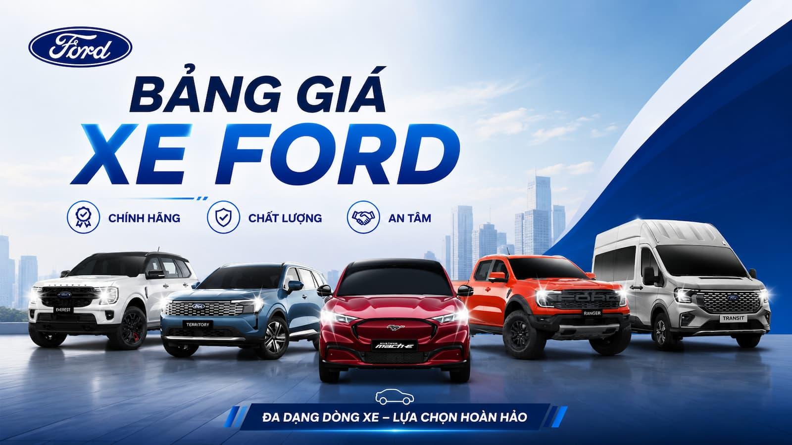 BẢNG GIÁ XE FORD CẬP NHẬT HÀNG THÁNG 09/2026