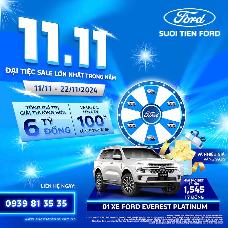 ĐẠI TIỆC SALE LỚN NHẤT TRONG NĂM TẠI SUỐI TIÊN FORD 