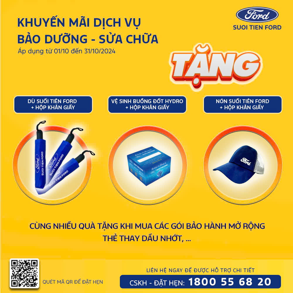 KHUYẾN MÃI DỊCH VỤ TẠI SUỐI TIÊN FORD THÁNG 10/2024