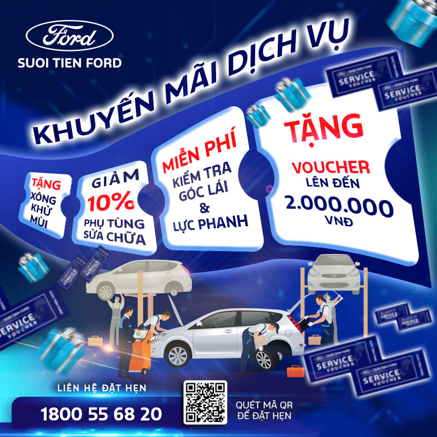 KHUYẾN MÃI DỊCH VỤ - CHĂM SÓC XE MÙA LỄ HỘI CÙNG SUỐI TIÊN FORD 