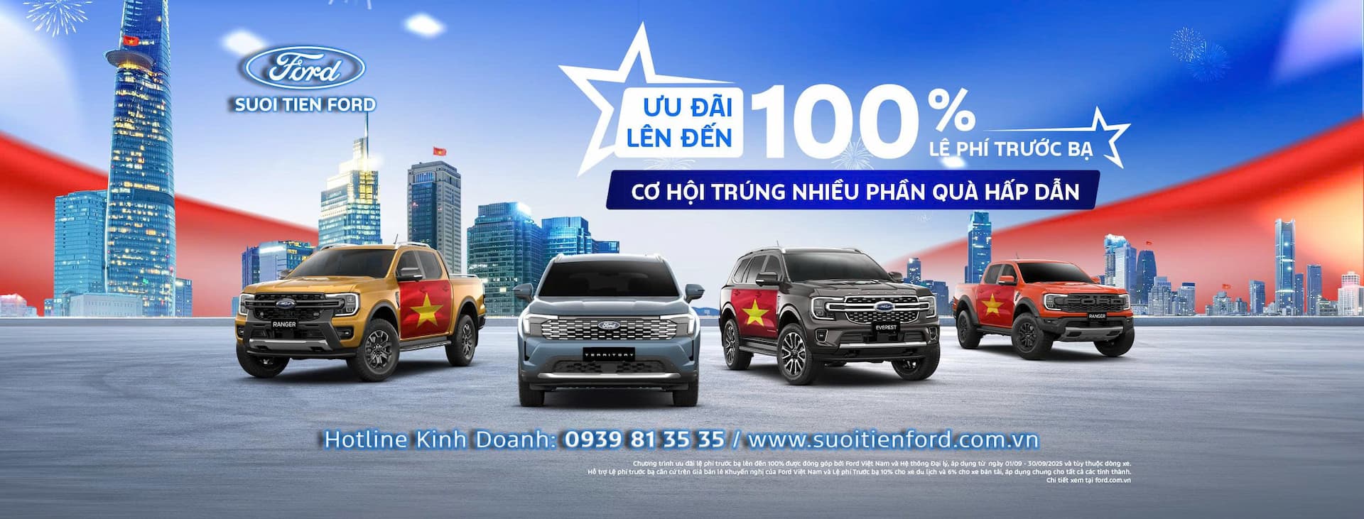 Sở hữu Ford dễ dàng – Ưu đãi bất ngờ, quà tặng ngập tràn tại Suối Tiên Ford