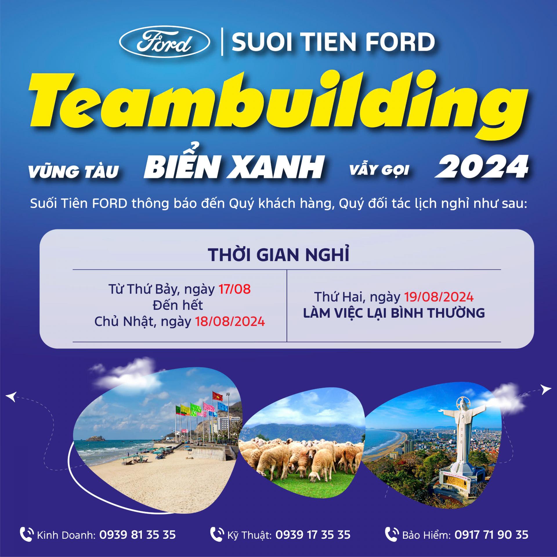 THÔNG BÁO LỊCH NGHỈ TEAM BUILDING 2024