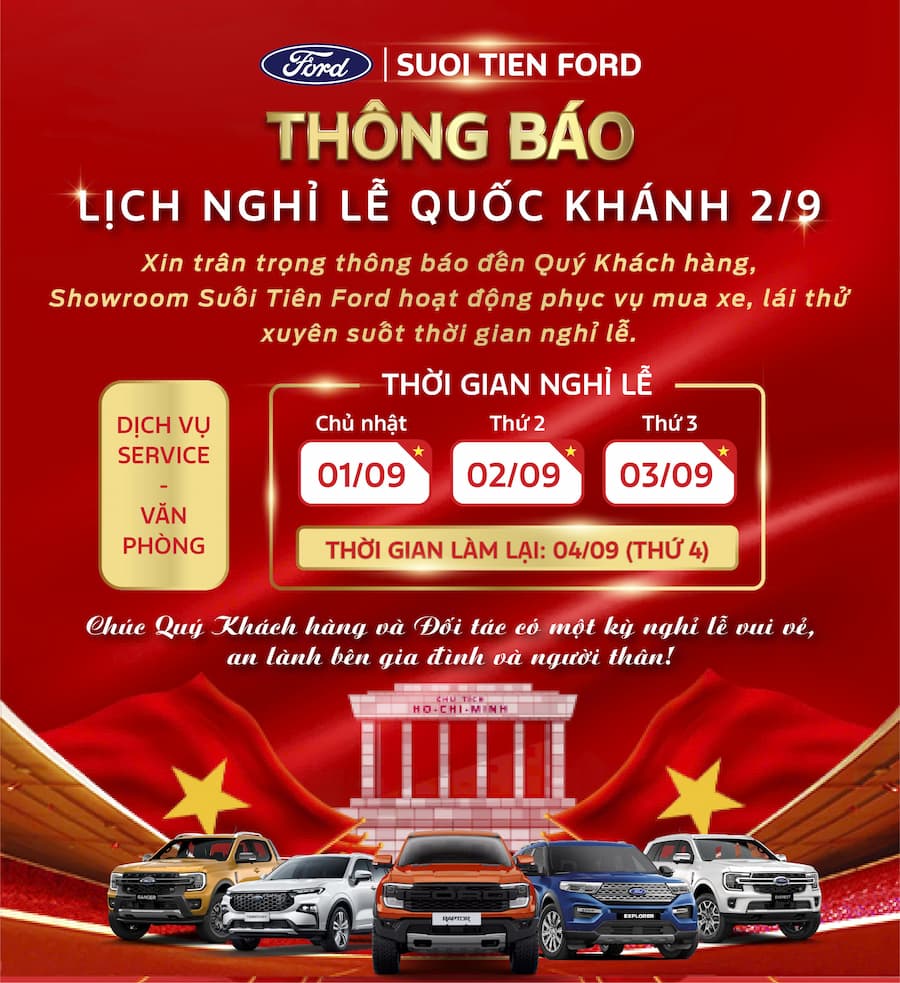 THÔNG BÁO NGHỈ LỄ QUỐC KHÁNH 2/9