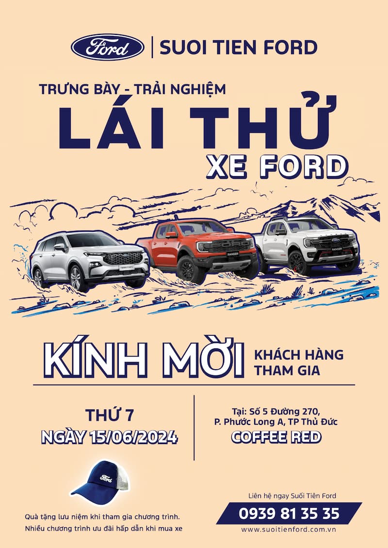 Trưng bày lái thử xe Ford