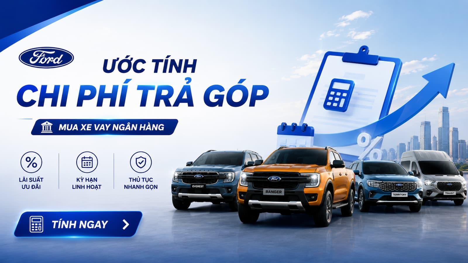 Ước tính chi phí trả góp - Mua xe vay ngân hàng
