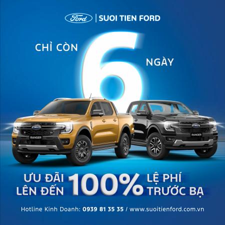 CHỈ CÒN 6 NGÀY - ƯU ĐÃI LÊN ĐẾN 100% LỆ PHÍ TRƯỚC BẠ