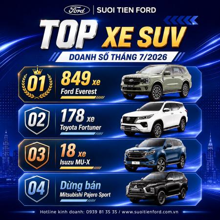FORD EVEREST - DẪN ĐẦU PHÂN KHÚC SUV THÁNG 7/2026